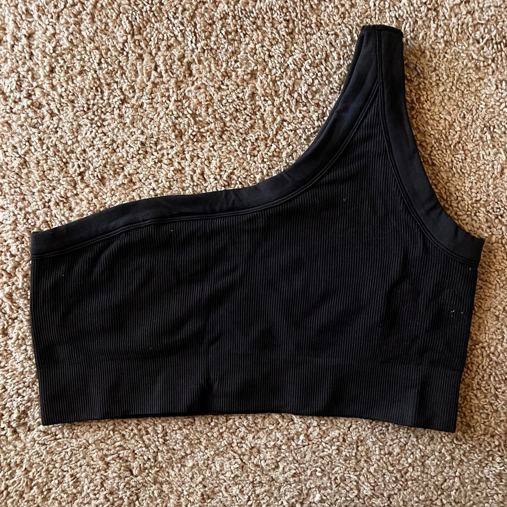 DSG Black One-Shoulder Sports Bra